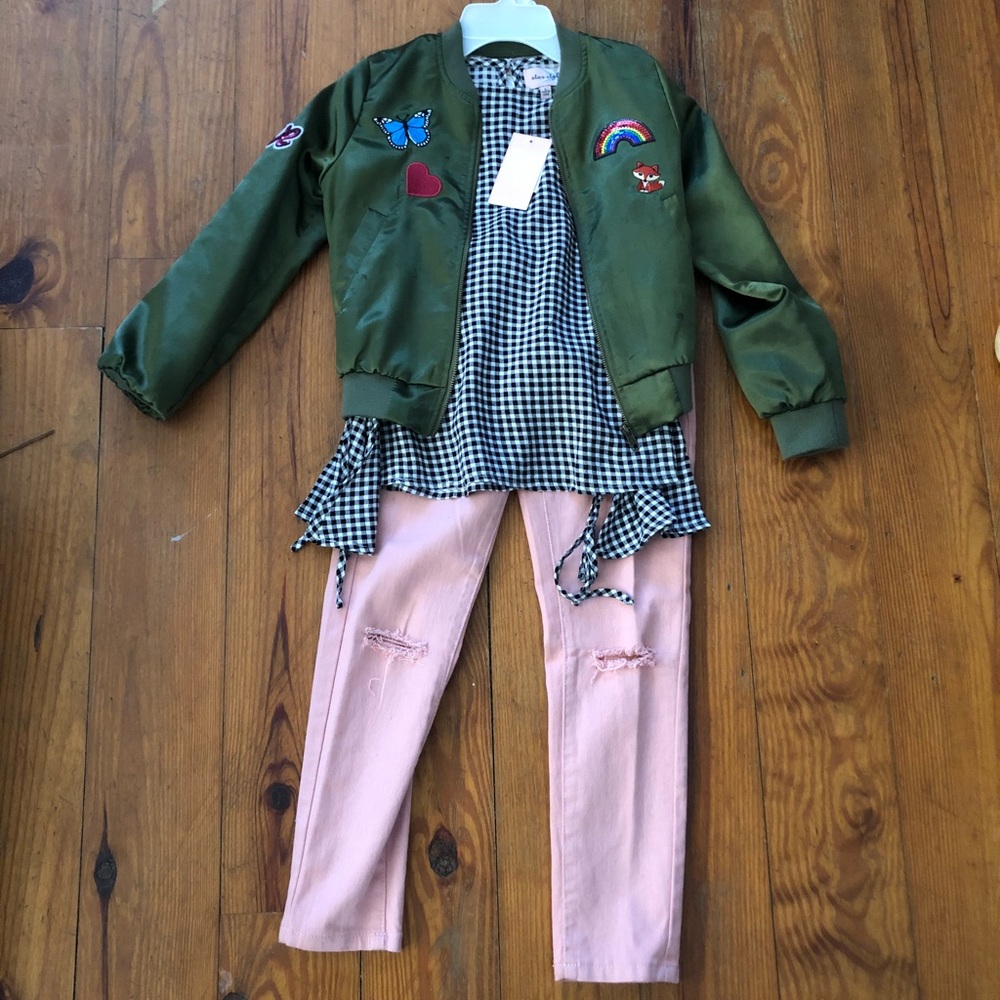 Two Girls outfit jacket and pants (5 pieces)